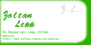 zoltan lepp business card